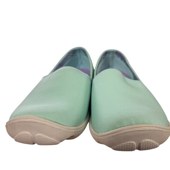 Crocs Duet Busy Day Skimmer Slip On Shoes Aqua Flat Mismatched Left 8 Right 9 - Picture 3 of 12